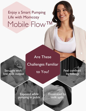 Momcozy M9  Double -Red Mobile Flow Breast Pump