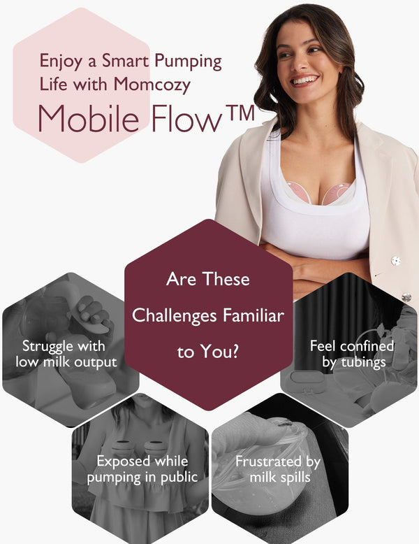 Momcozy M9  Double -Red Mobile Flow Breast Pump