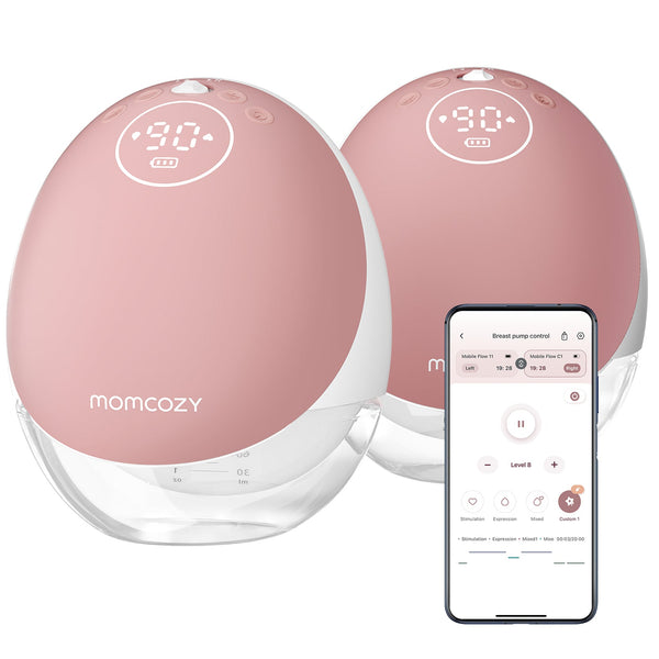 Momcozy M9  Double -Red Mobile Flow Breast Pump