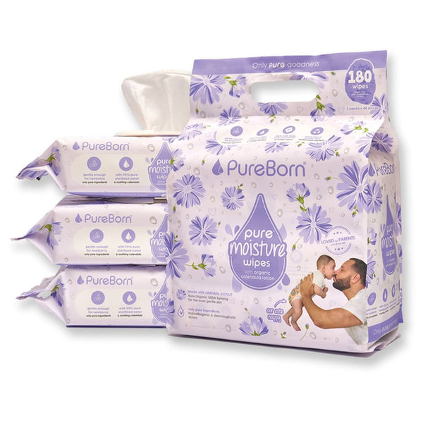 Pureborn Pure Moisture Wipes With Organic Calendula Lotion
