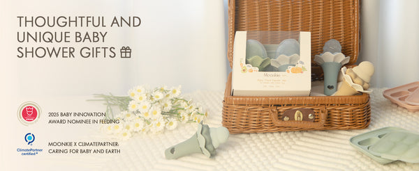 Moonkie Silicone Baby Fruit Feeder with Freezer Tray – (2-Pack, 4M+)