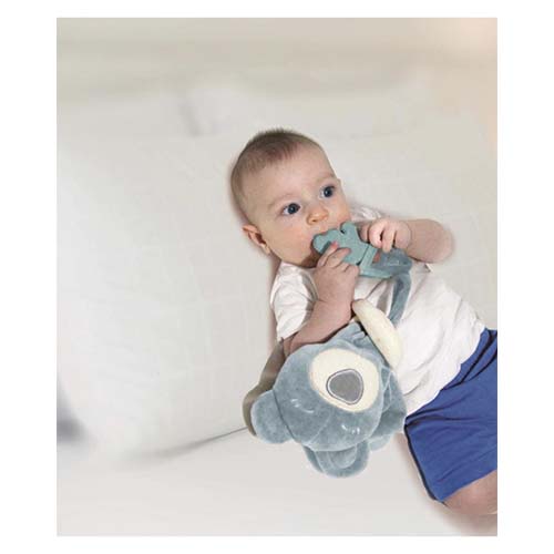 Babyjem My Sweet Bear Toy With Teether Green