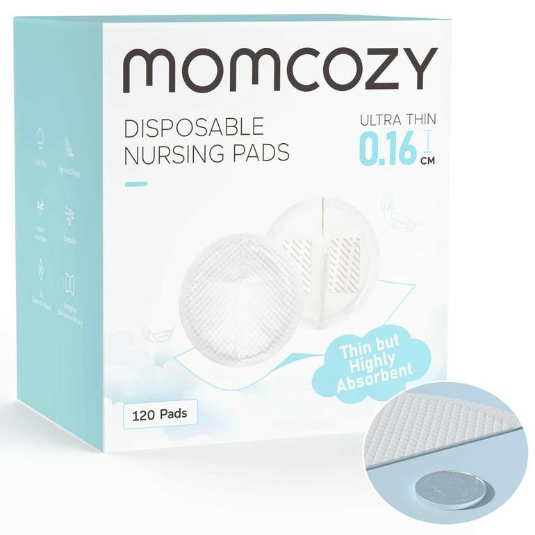 Momcozy Ultra-Thin Disposable Nursing Pads, Ultra-Absorbent and Breathable.