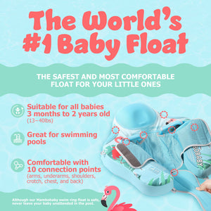 Mambobaby Non-Inflatable Chest Baby Float with Canopy - Flamingo