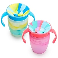 Munchkin Miracle 360 Trainer Sippy Cup with Handles Spill Proof 7 Ounce Tropical Swirl