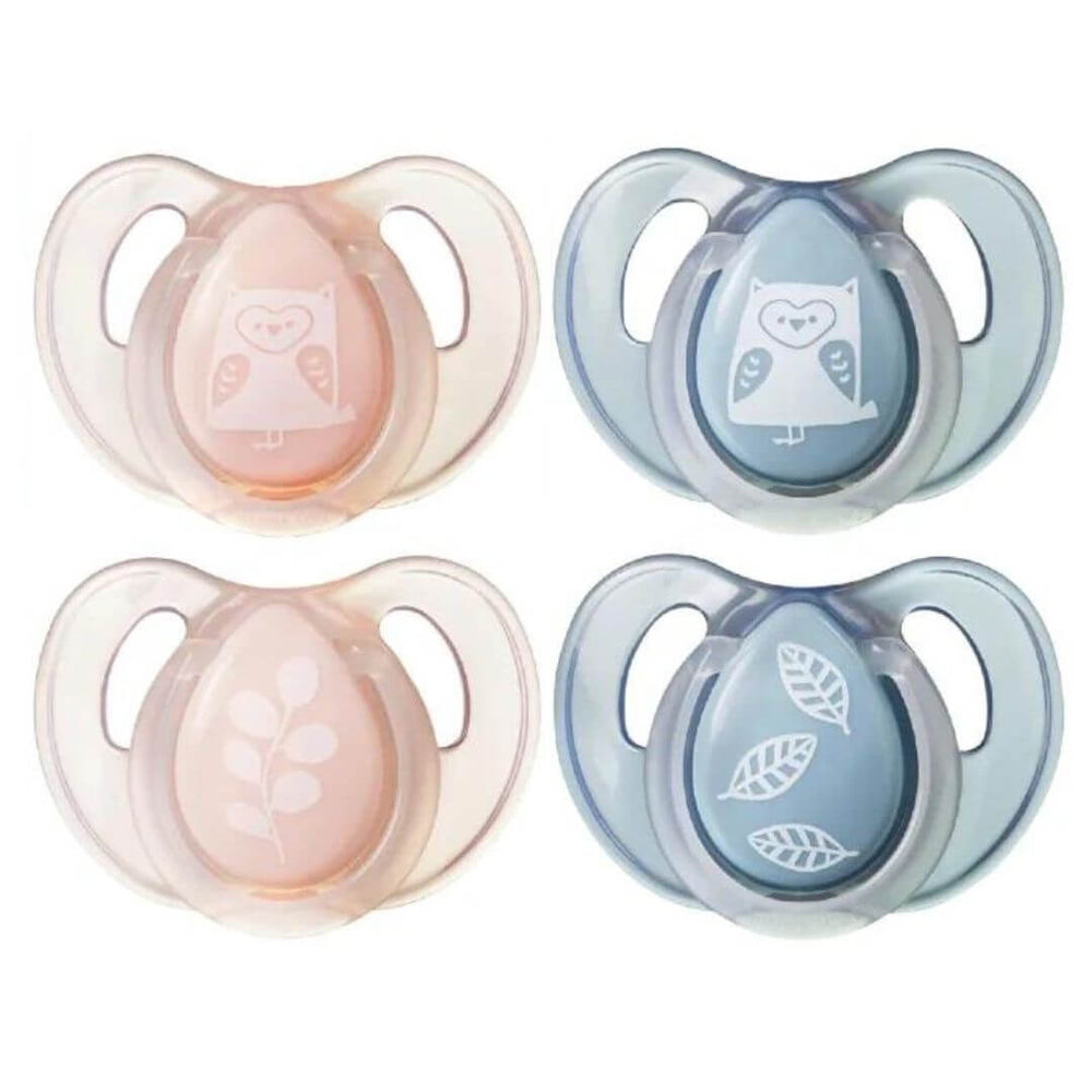Tommee Tippee 2 Soothers 6-18M Cherry Night Glow Pacifiers