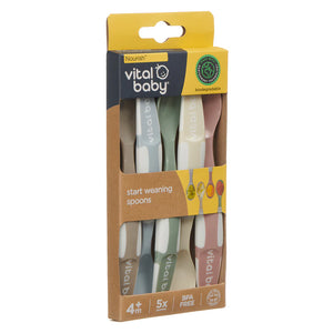 Vital Baby Natural Start Weaning Spoons 5 Pack