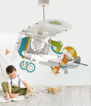 Dalber Children's hanging lamp airplane Little Crocodile