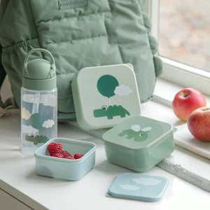 Done By Deer Straw Bottle Happy Clouds Green Kids Cup