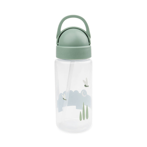 Done By Deer Straw Bottle Croco Green Leakproof Kids Cup