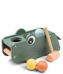 Done By Deer Hammer Board Croco Green Wooden Toy