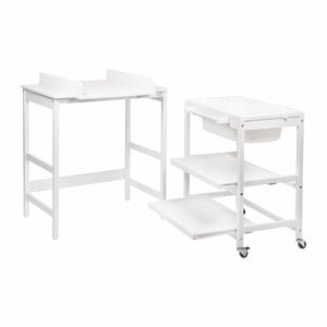 Quax Smart Changing Table With Bath White, Mobile Nursery Unit