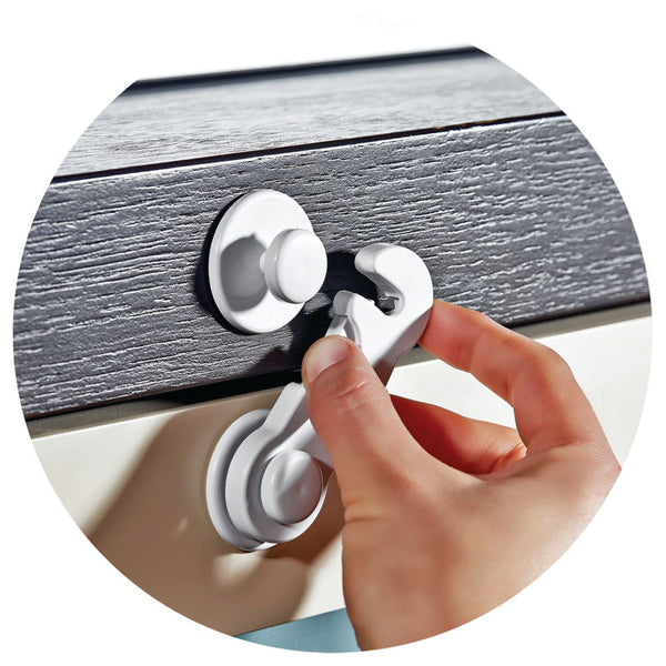 Babyjem Cover Lock White Child Safety Cabinet Lock