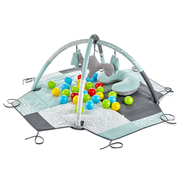 Babyjem Play Mat With Balls Green Soft Activity Gym