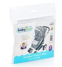 Babyjem Stroller Insect Net White Universal Mesh Cover