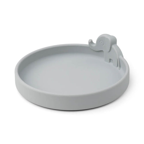 Done By Deer Peekaboo plate Elphee Grey