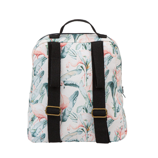 Bimbidreams Backpack Flamingo White Diaper Bag