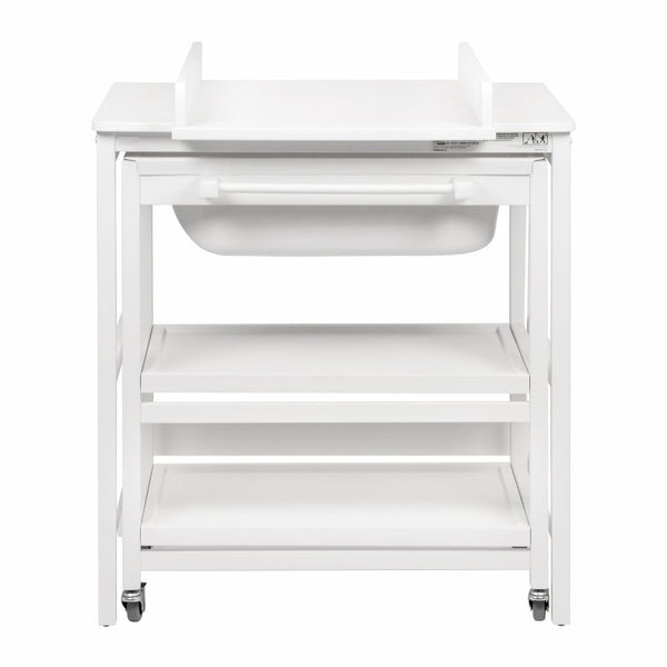 Quax Smart Changing Table With Bath White, Mobile Nursery Unit