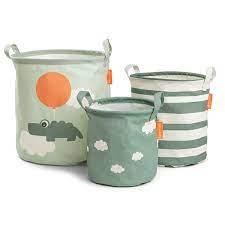 Done By Deer Storage basket set 3 pcs Happy clouds.