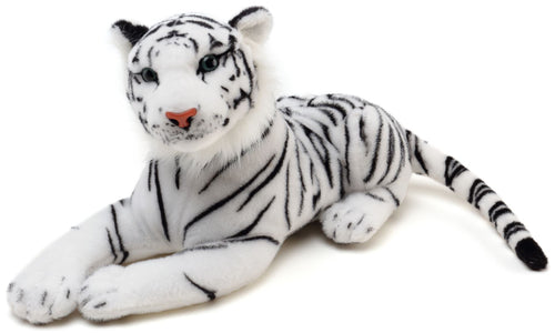Tiger Plush Toy Black & White Soft Stuffed Animal