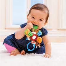 Infantino Jittery Cow Green Hanging Activity Toy