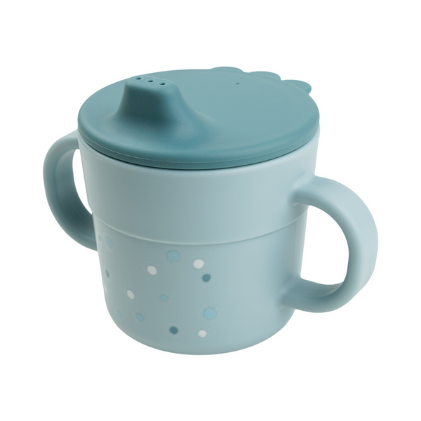 Done By Deer Foodie spout cup Happy dots Blue