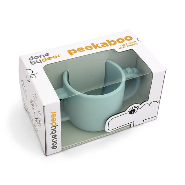 Peekaboo 2-Handle Cup Croco Blue Silicone Sippy