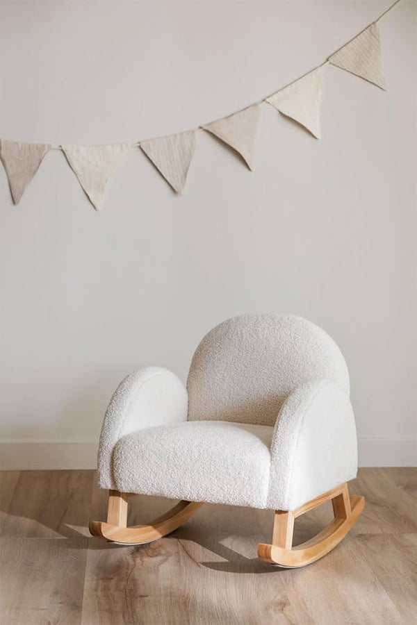 Miila kids rocking chair teddy - off white