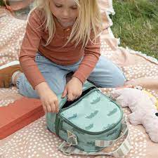 Done By Deer Kids Insulated Lunch Bag Croco Green, 3L