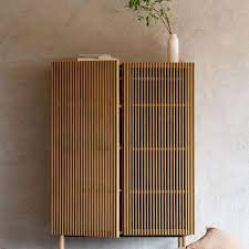 Hai No Ki Wardrobe - Natural Ash, 8 Compartments