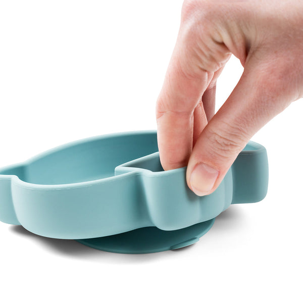 Done By Deer Silicone Stick & Stay Snack Plate Birdee Blue