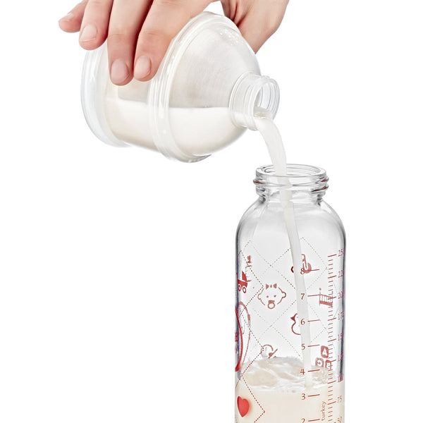 Babyjem Powder Food Container White, 3-Compartment Dispenser