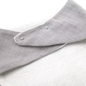 Babyjem Muslin Bib With Teether, Bandana Style, Grey