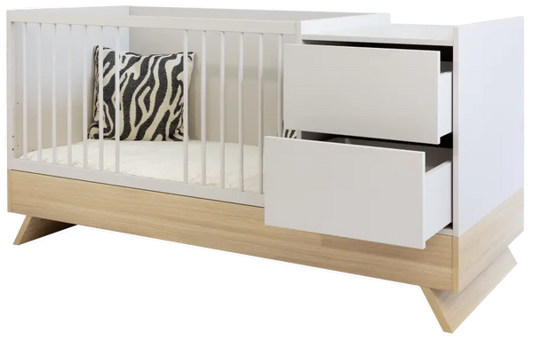 Faktum Sienna Cashmere 3-in-1 Multi Bed | Baby Cot with Changing Dresser & Junior Bed