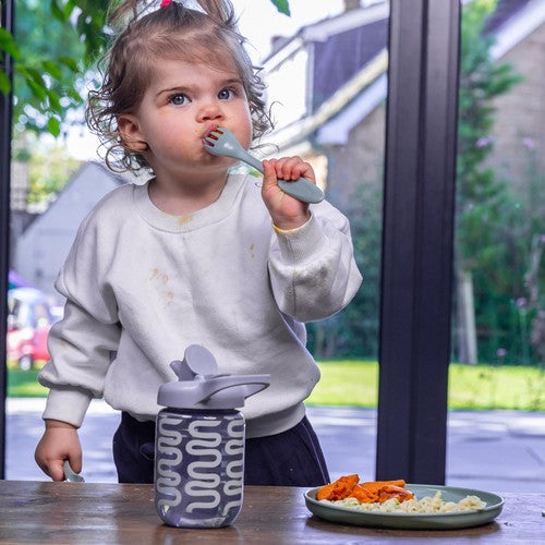 Vital Baby Perfectly Simple Toddler Cutlery Set | BPA-Free Fork, Spoon & Knife Set