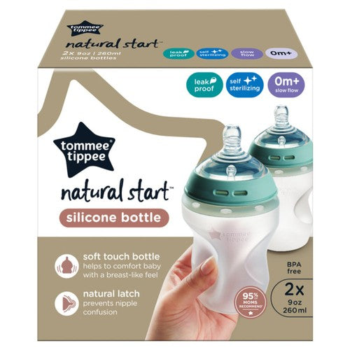 Tommee Tippee Closer to Nature Soft Silicone Baby Bottle 260ml