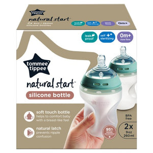 Tommee Tippee Closer to Nature Soft Silicone Baby Bottle 260ml