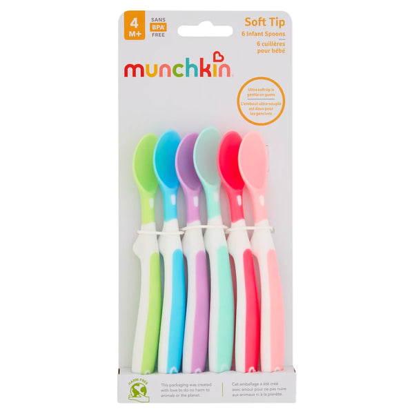 Munchkin 6 Soft Tip Infant Spoons 4M+