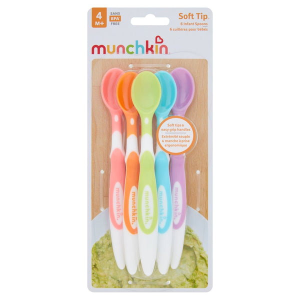 Munchkin Set Soft Tip Infant Spoons 6 Pack