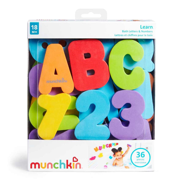 Munchkin Learn Bath Letters & Numbers Brights Educational Bath Toy