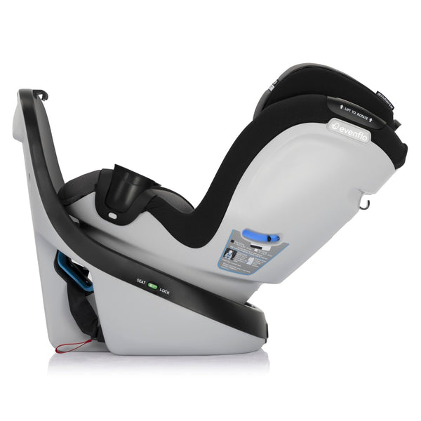 Evenflo® Revolve360™ Slim 2-in-1 Rotational Car Seat with SensorSafe™ obsidian black