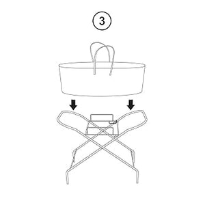 Cambrass quilted basket une mini windsord grey+ stand