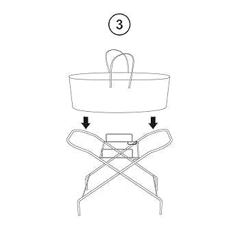 Cambrass Quilted Baby Basket with Handles & Canopy – Wicker Moses Basket Set (0–6 Months)