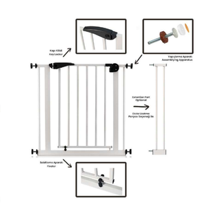 Wellgro Safety Gates White Adjustable Door Gate