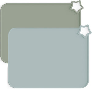 Moonkie Silicone Placemats for Baby & Kids – Non-Slip, Stain-Resistant (2-Pack)