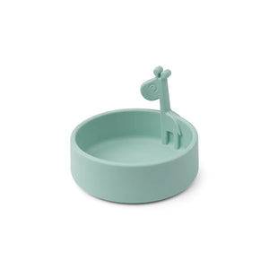 Done By Deer Peekaboo Bowl Raffi Blue Silicone Baby Dish