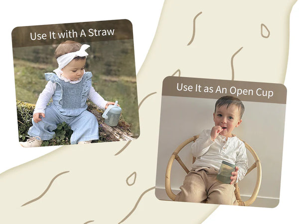 Moonkie Silicone Training Cup with Straw