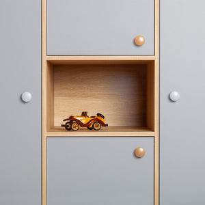 Faktum Colette Large Three-piece Wardrobe – Arctic Grey & Sonoma Oak, Soft-Close Doors