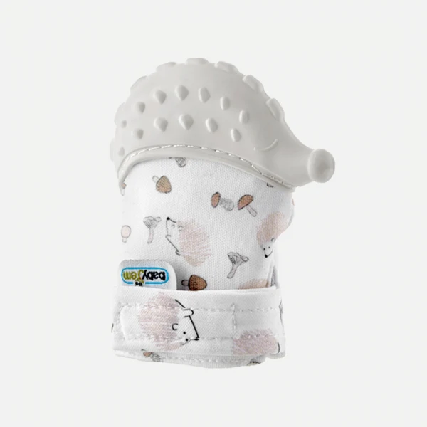 Babyjem Baby Teethering Gloves Hedgehog Blue