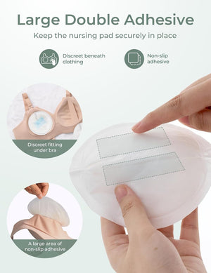 Momcozy Bamboo Fiber Disposable Nursing Pads, 100% Natural Materials